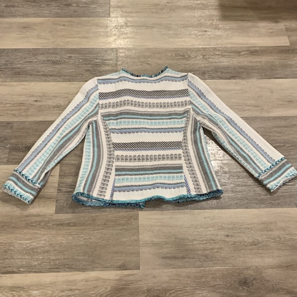 Chico’s Structured Stripe Cardigan size 0 - Picture 7 of 7